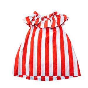 Vestido Fendi Infantil Listrado Vermelho