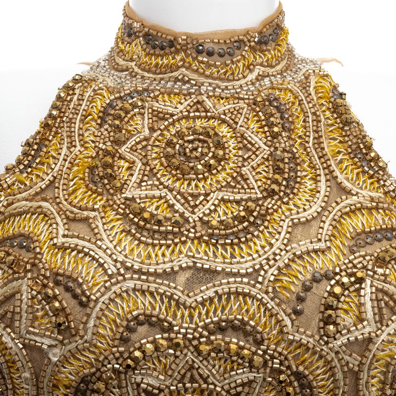 Vestido-Patricia-Bonaldi-Bordado-Flores-Dourado