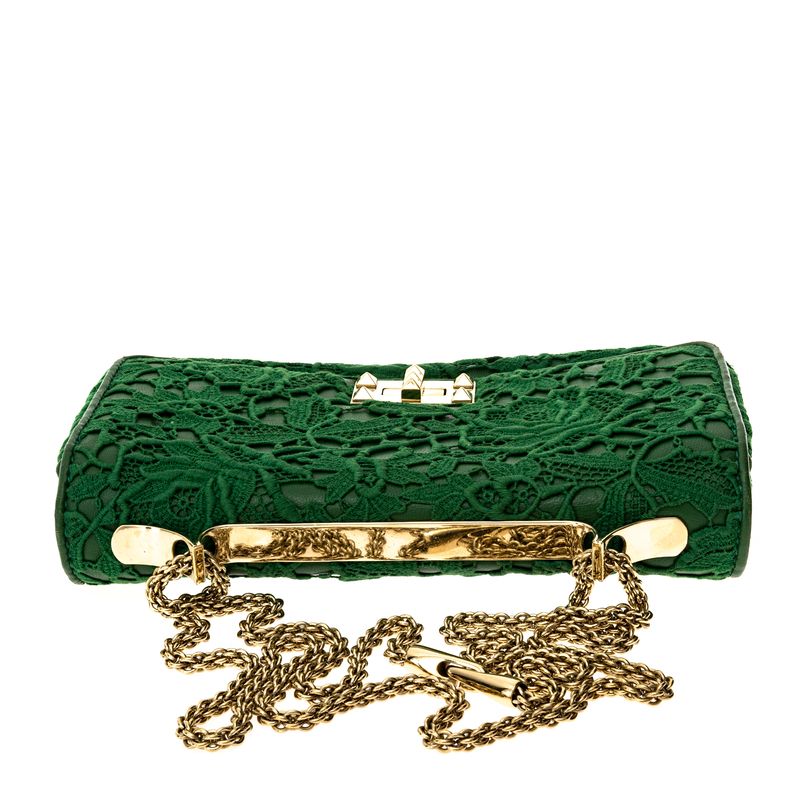 Bolsa-Valentino-Garavani-Rockstud-Bordada-Verde