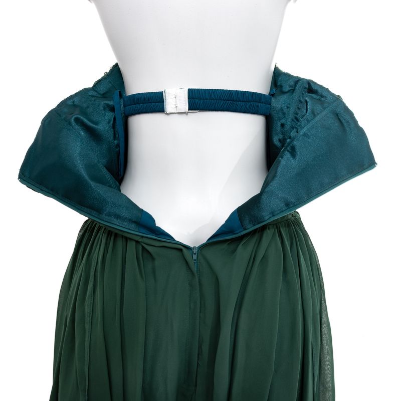 Vestido-Longo-Drapeado-Verde-e-Bordado-Prata