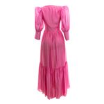 Vestido-Adriana-Degreas-Longo-Manga-Bufante-Rosa-