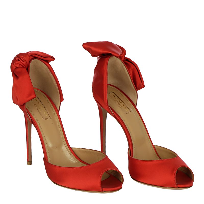 Sapato-Aquazzura-Peep-Toe-Laco-Cetim-Vermelho
