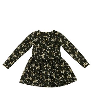Vestido Petit Bateau Infantil Preto Floral