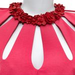 Vestido-Valentino-Rosa-e-Gola-Flores-Couro
