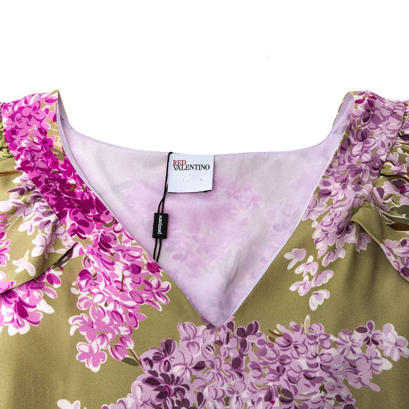 Blusa-Red-Valentino-Seda-Estampa-Floral-Verde-e-Rosa