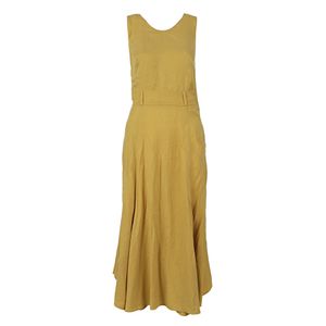 Vestido A Niemeyer Tecido Amarelo Mostarda