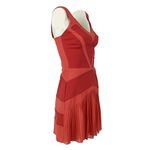 Vestido-Cris-Barros-Tecido-Plissado-Coral
