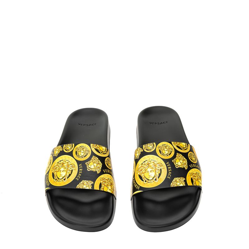 Slide-Versace-Logo-Medusa-Preta