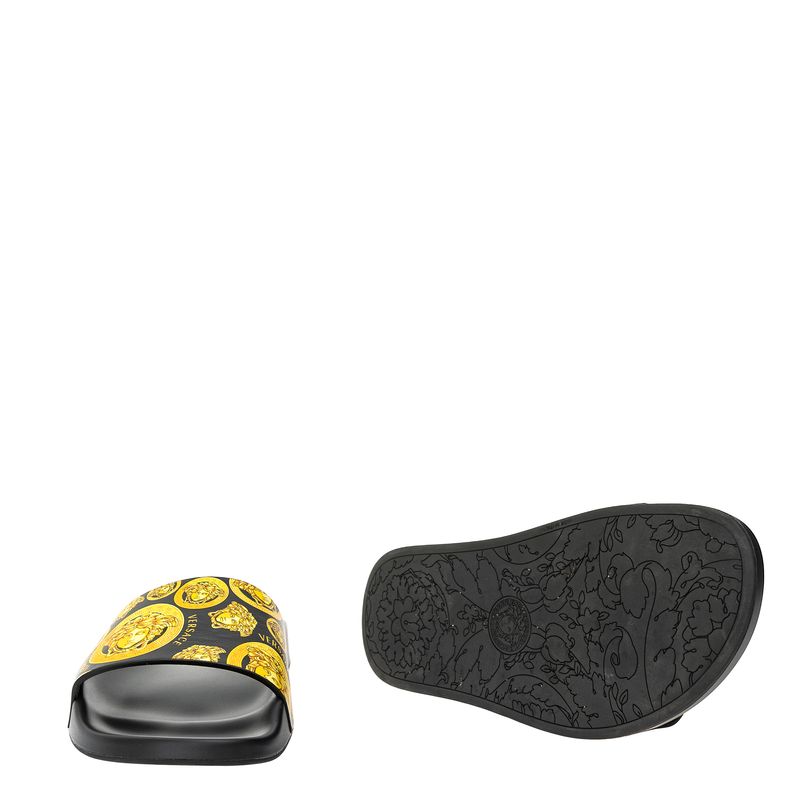 Slide-Versace-Logo-Medusa-Preta