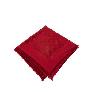 Xale Louis Vuitton Monogram Seda e Lã Vermelho