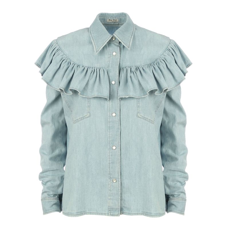 Camisa-Miu-Miu-Jeans-com-Babado-