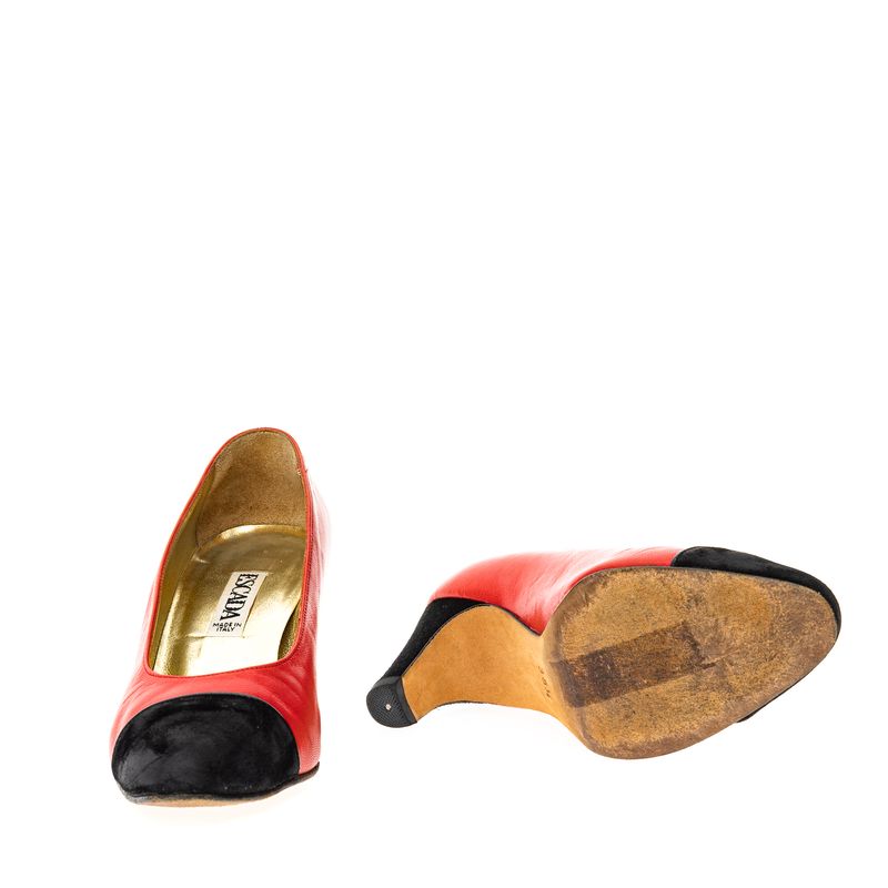 Sapato-Escada-Vintage-Preto-e-Vermelho