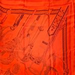 Lenco-Hermes-Seda-Vermelho-Estampado