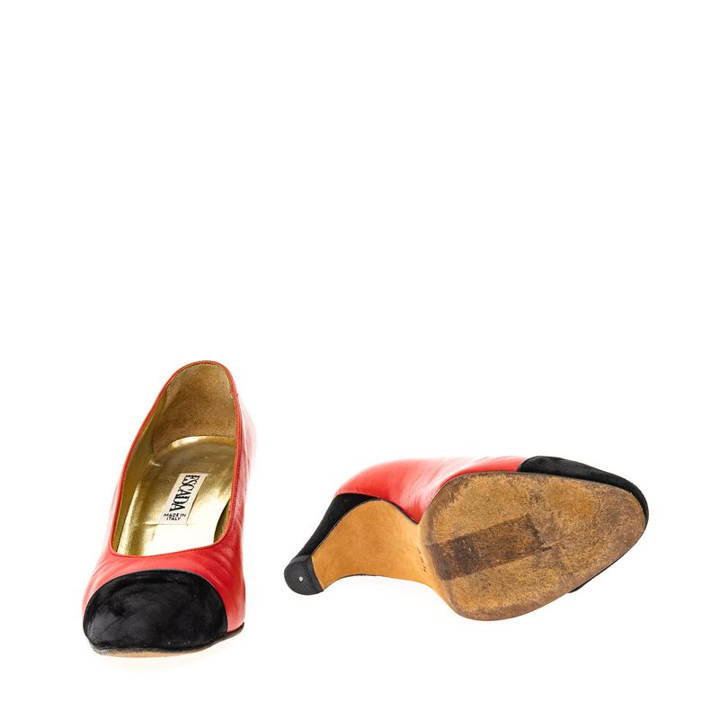 Sapato-Escada-Vintage-Preto-e-Vermelho