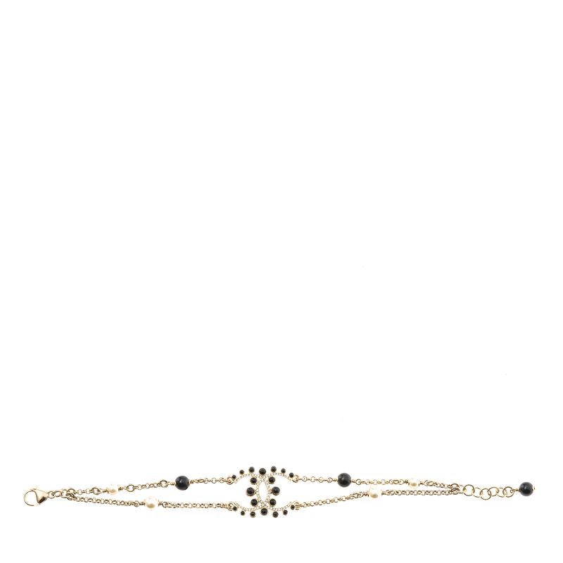 Pulseira-Chanel-CC-Dourado-Perolas-e-Cristais