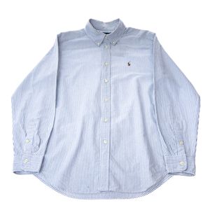 Camisa Ralph Lauren Listrada Azul e Branco