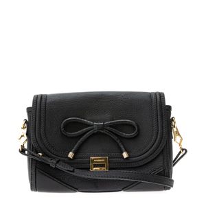 Bolsa Burberry Abbott Laço Couro Preto