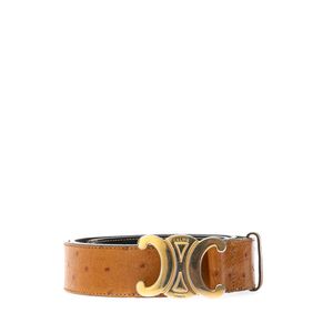 Cinto Celine Vintage Couro Exótico Caramelo