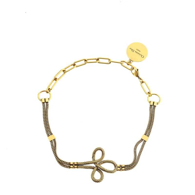 Gargantilha-Chrisitian-Dior-Dourada-Corrente-Trancada