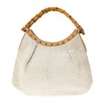 Bolsa-Gucci-Bamboo-Tote-Couro-Trancado-Branco