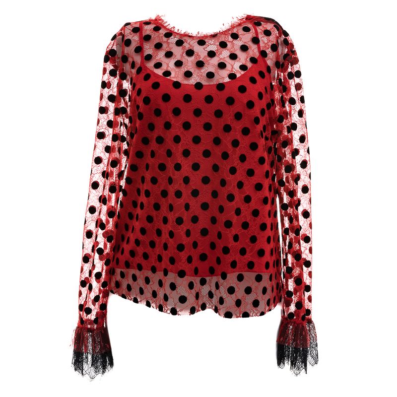 Blusa-NK-Renda-Vermelha-Poa-Veludo-Preto