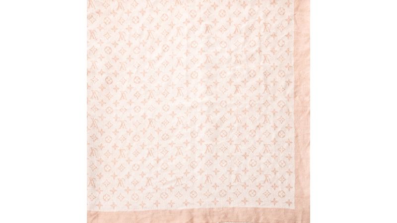 Echarpe Louis Vuitton Monogram Rosa e Branco
