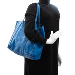 Bolsa-Celine-Horizontal-Gusset-Cabas-Tote-Azul-