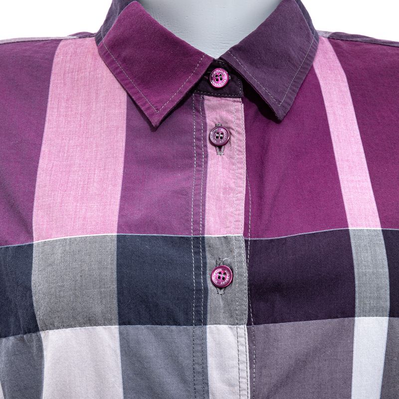 Camisa-Burberry-House-Check-Roxo