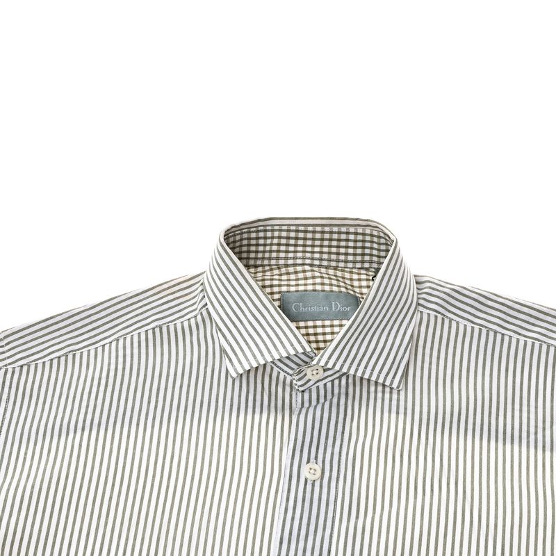 Camisa-Christian-Dior-Manga-Curta-Listrada-