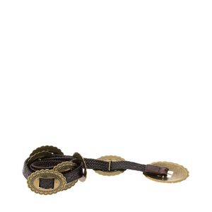 Cinto Lauren Ralph Lauren Couro Marrom Medalhas