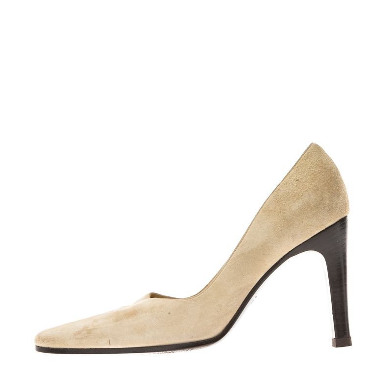 Sapato-Gucci-Vintage-Camurca-Bege-
