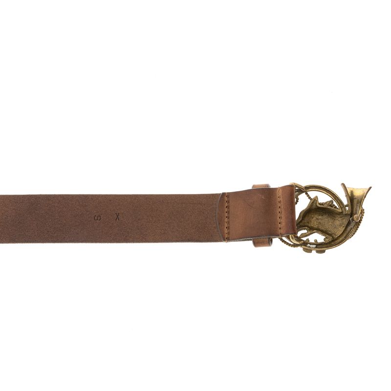 Cinto-Ralph-Lauren-Fivela-Lobo-Couro-Caramelo