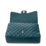 Bolsa-Chanel-Classic-Single-Flap-Maxi-Azul-Petroleo