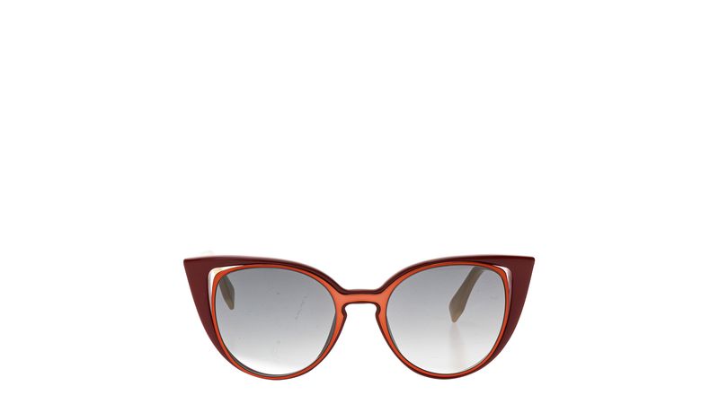 Oculos Fendi FF 0136 Vermelho e Creme Brecho de luxo Prettynew