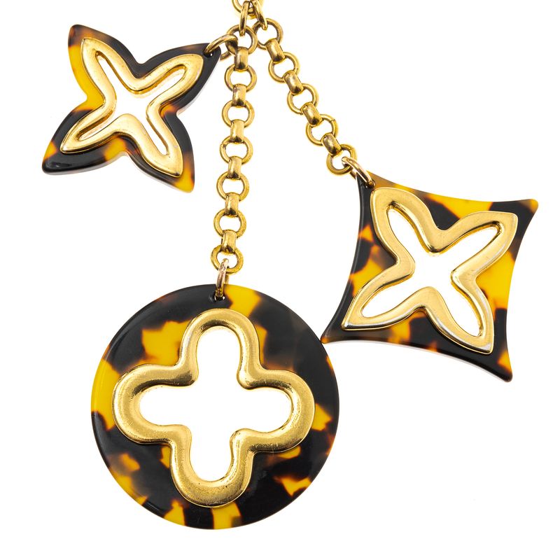 Chaveiro-Louis-Vuitton-Dourado-e-Acetato-Mescla