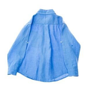 Camisa Janie and Jack Infantil Linho Azul