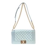 Bolsa-Chanel-Boy-Media-Azul-Perolado