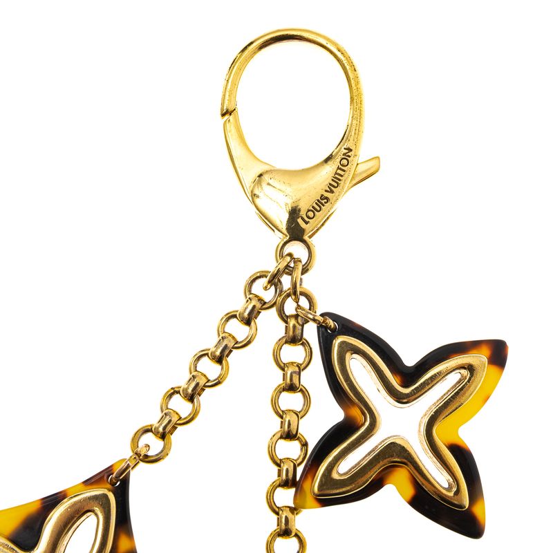 Chaveiro-Louis-Vuitton-Dourado-e-Acetato-Mescla