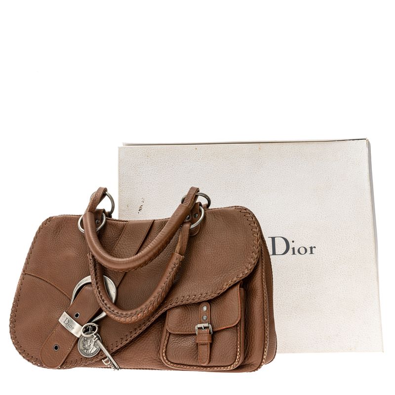 Bolsa-Christian-Dior-Gaucho-Double-Saddle-Marrom