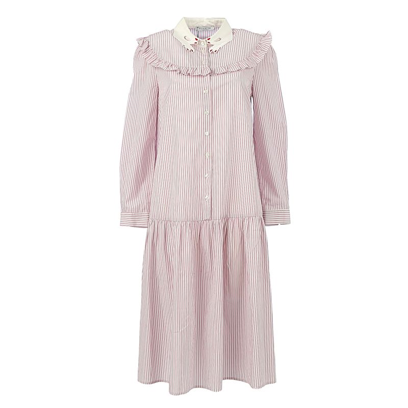 Vestido-Vivetta-Tecido-Listrado-Rosa-e-Branco