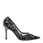 Scarpin-Manolo-Blahnik-Tela-Animal-Print-Preto