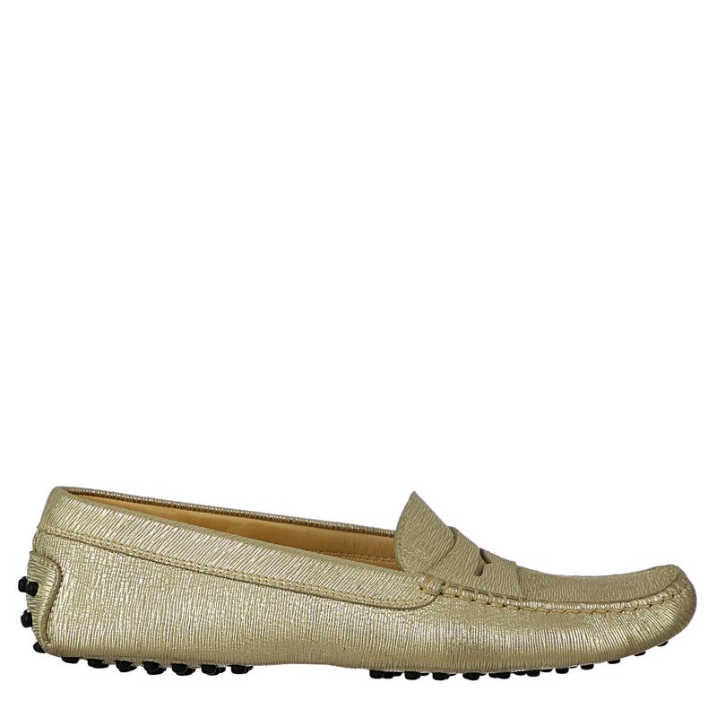 Mocassim-Tods-Couro-Dourado