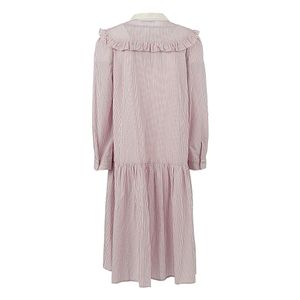 Vestido Vivetta Tecido Listrado Rosa e Branco