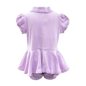 Body Ralph Lauren Infantil com Saia Lilás