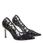 Scarpin-Manolo-Blahnik-Tela-Animal-Print-Preto