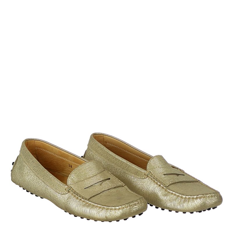 Mocassim-Tods-Couro-Dourado