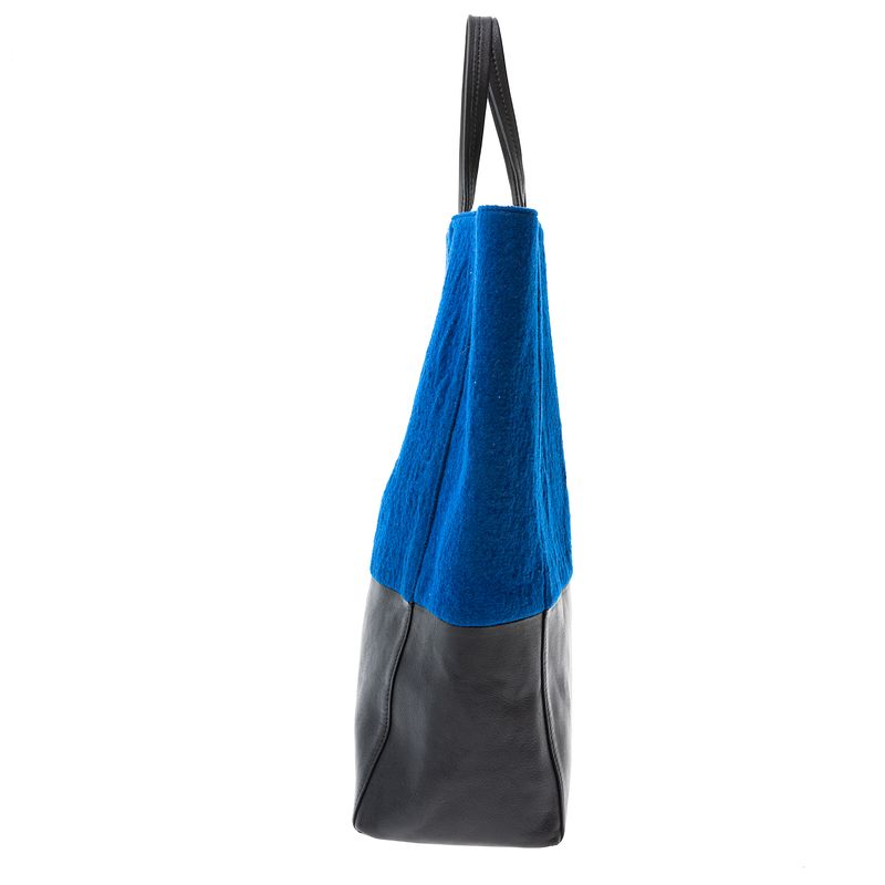 Bolsa-Celine-Tote-Feltro-Azul