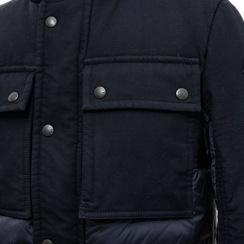 Casaco-Moncler-Puffer-Nylon-e-Tecido-Preto