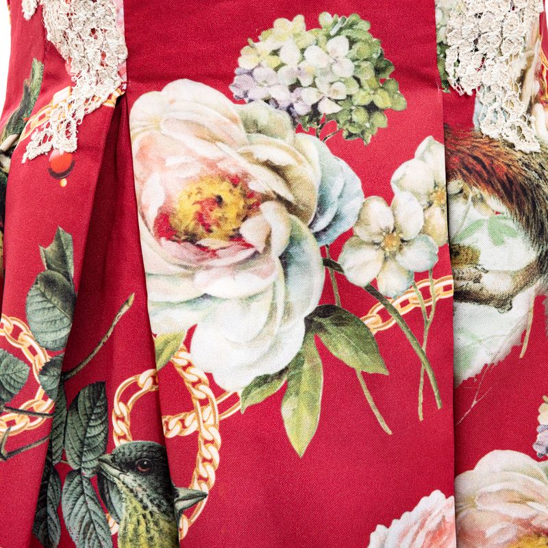 Vestido-Infantil-Rodado-Vermelho-Renda-e-Flores-