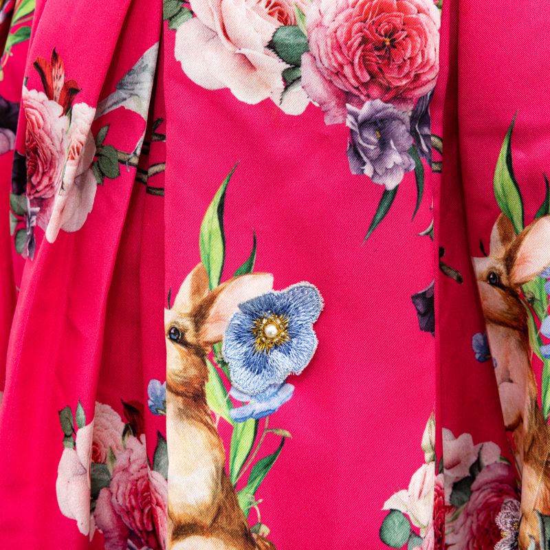Vestido-Infantil-Rodado-Pink-Flores-e-Animais